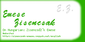 emese zisencsak business card